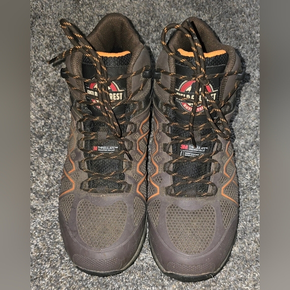 Field & Forest Brown Walker Mid Hiker Boots Mens Size 12 Lace Up - Picture 3 of 11